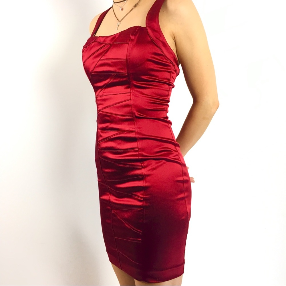 Bebe Deep Red Dress
